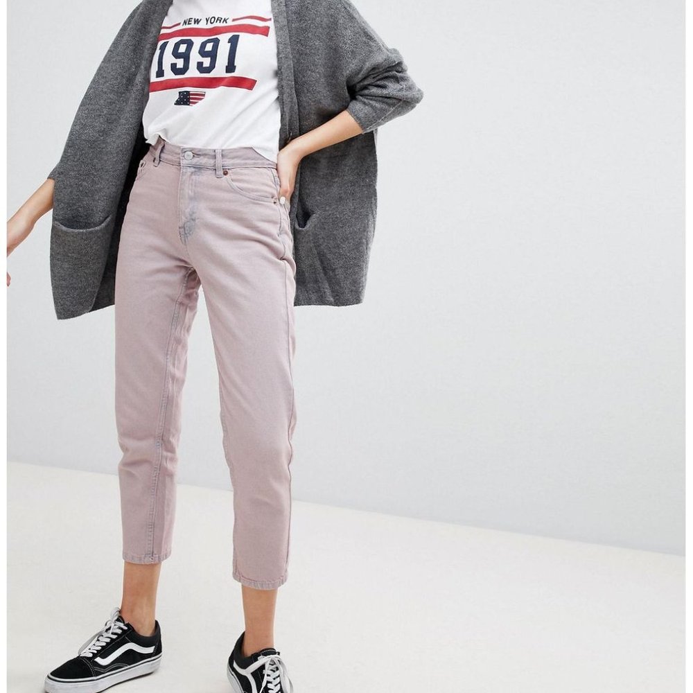 Pull & Bear Mom Jean in Pink Purple, Size 0 and 2